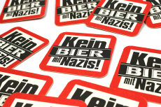 Bierdeckel Kein Bier mit Nazis! mit Beitrittserklrung