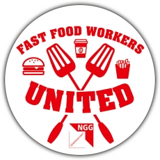 NGG-Aufkleber Fast Food Workers United