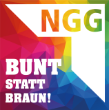 NGG Fahne Bunt statt Braun