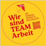 Aufkleber: Wir sind Team Arbeit